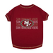 SAN FRANCISCO 49ers STRIPE TEXT DOG TEE SHIRT