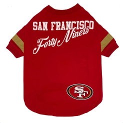 SAN FRANCISCO 49ERS STRIPE TEE DOG SHIRT