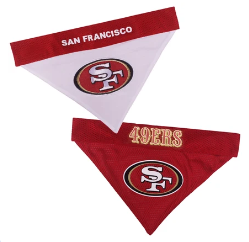 SAN FRANCISCO 49ers REFLECTIVE REVERSIBLE DOG BANDANA