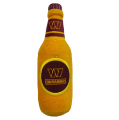 WASHINGTON COMMANDERS BEER BOTTLE DOG TOY