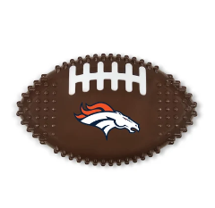 DENVER BRONCOS HARD NYLON FOOTBALL CHEW DOG TOY
