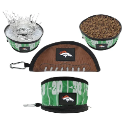 DENVER BRONCOS COLLAPSIBLE PET BOWL