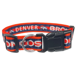 DENVER BRONCOS SATIN DOG COLLAR
