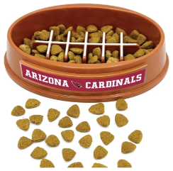ARIZONA CARDINALS FOOTBALL SLOW FEEDER DOG BOWL