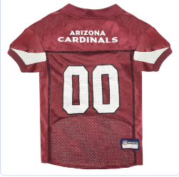 ARIZONA CARDINALS PET STRIPED  DOG JERSEY