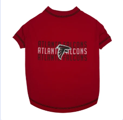 ATLANTA FALCONS STRIPE TEXT DOG TEE SHIRT