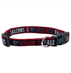 ATLANTA FALCONS SATIN DOG COLLAR