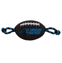 CAROLINA PANTHERS NYLON FOOTBALL DOG TOY