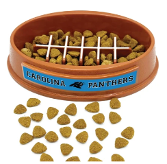 CAROLINA PANTHERS FOOTBALL SLOW FEEDER DOG BOWL