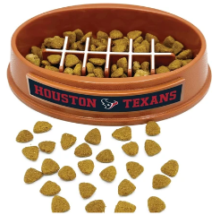 HOUSTON TEXANS FOOTBALL SLOW FEEDER DOG BOWL