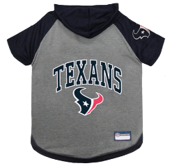 HOUSTON TEXANS HOODIE DOG TEE SHIRT
