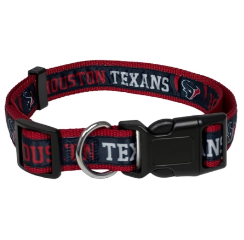 HOUSTON TEXANS SATIN DOG COLLAR