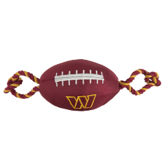 WASHINGTON COMMANDERS NYLON FOOTBALL DOG TOY
