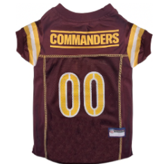 WASHINGTON COMMANDERS PET STRIPED DOG JERSEY