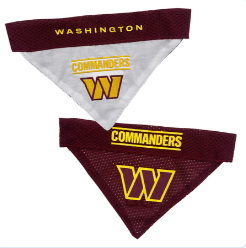 WASHINGTON COMMANDERS REVERSIBLE DOG BANDANA