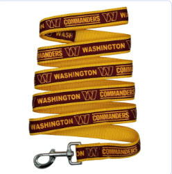 WASHINGTON COMMANDERS SATIN DOG LEASH