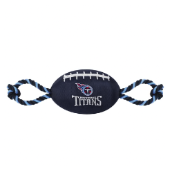 TENNESSEE TITANS NYLON FOOTBALL DOG TOY