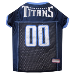 TENNESSEE TITANS PET STRIPED DOG JERSEY