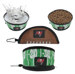 TAMPA BAY BUCCANEERS COLLAPSIBLE PET BOWL