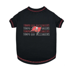 TAMPA BAY BUCCANEERS STRIPE TEXT DOG TEE SHIRT