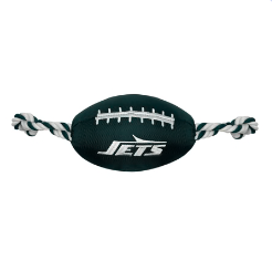 NEW YORK JETS NYLON FOOTBALL DOG TOY