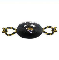 JACKSONVILLE JAGUARS NYLON FOOTBALL DOG TOY