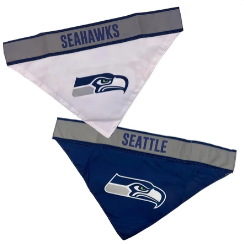 SEATTLE SEAHAWKS REVERSIBLE DOG BANDANA