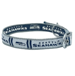 SEATTLE SEAHAWKS REVERSIBLE DOG COLLAR