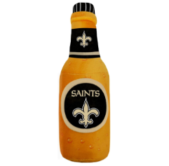 NEW ORLEANS SAINTS BEER BOTTLE DOG TOY