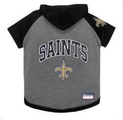 NEW ORLEANS SAINTS HOODIE DOG TEE SHIRT