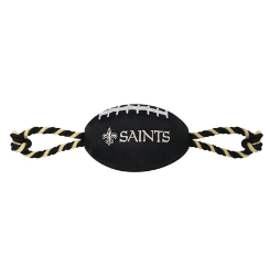 NEW ORLEANS SAINTS NYLON FOOTBALL DOG TOY