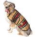 TAN TARTAN PLAID DOG BLANKET COAT