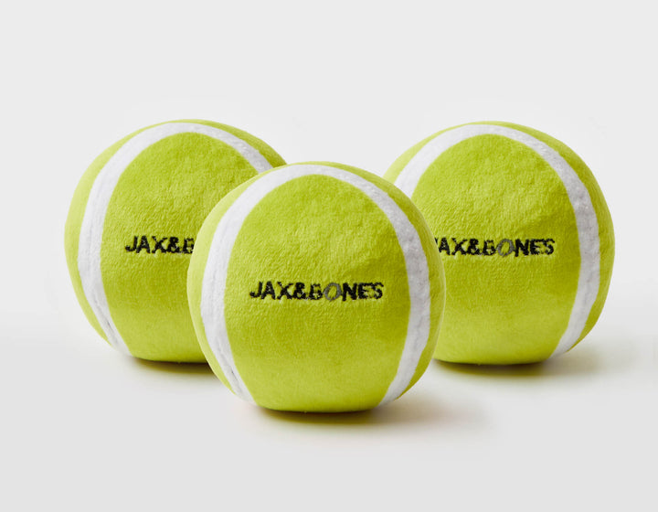 3" TENNIS BALL PLUSH DOG TOY (3-PACK)