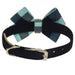 TIFFI GINGHAM NOUVEAU BOW DOG COLLAR