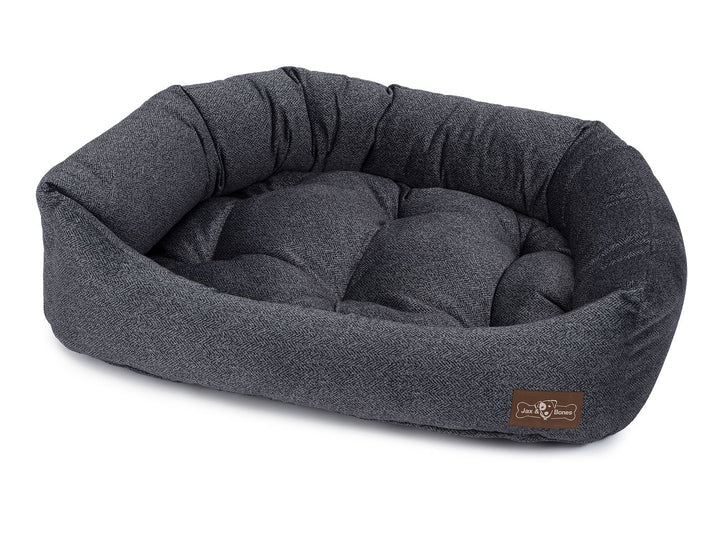 HERRINGBONE TWILIGHT NAPPER DOG BED