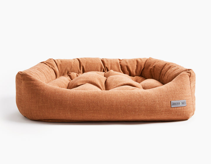 WARBY TERRACOTTA NAPPER DOG BED
