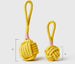 YELLOW CELTIC KNOT TIE DOG TOY