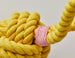 YELLOW CELTIC KNOT TIE DOG TOY