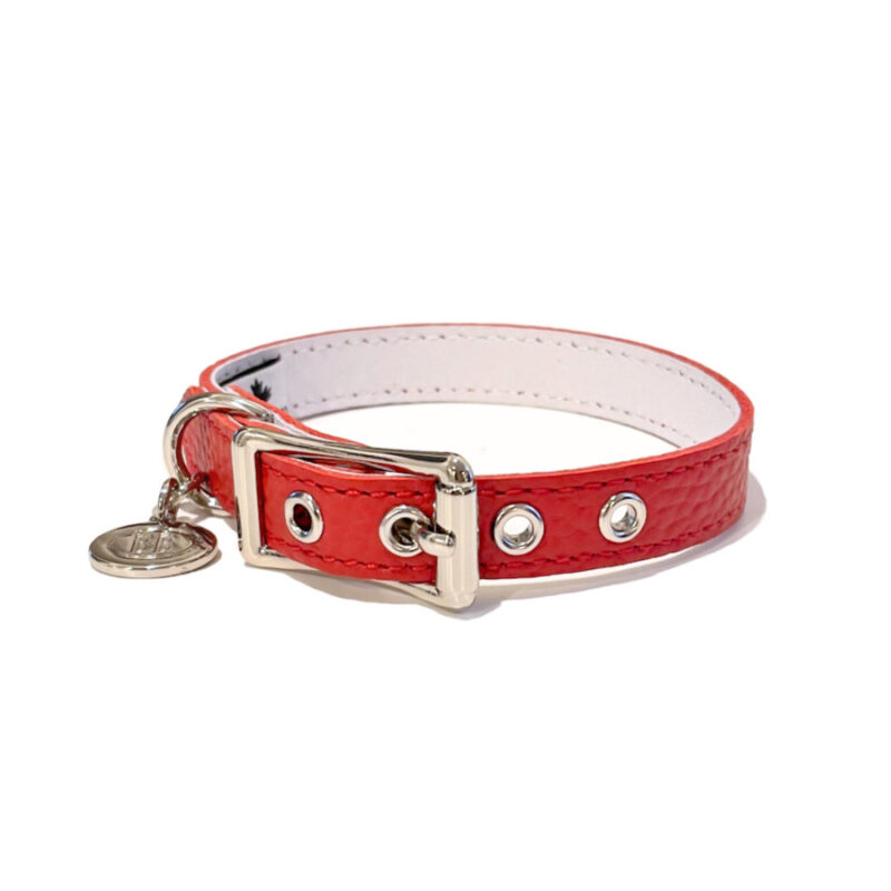 BB COLLAR LEATHER -  RED - PERMANENT