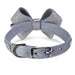PLATINUM GLITZERATI NOUVEAU BOW DOG COLLAR