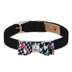CLASSIC GLEN HOUNDSTOOTH BIG BOW COLLAR