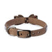 SUSAN LANCI CHOCOLATE GLEN HOUNDSTOOTH BIG BOW 3 ROW GILTMORE DOG COLLAR