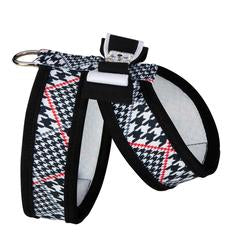 GLEN HOUNDSTOOTH TINKIE HARNESS W/REALLY BIG BOW + TRIM