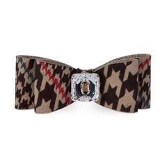 CHOCOLATE GLEN HOUNDSTOOTH BIG BOW HAIR BOW