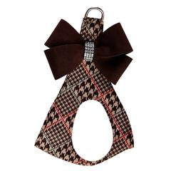 CHOCOLATE GLEN HOUNDSTOOTH W/ CHOCOLATE  NOUVEAU BOW STEP IN HARNESS