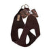 CHOCOLATE HOUNDSTOOTH BIG BOW STEP IN HARNESS