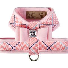 PEACHES N' CREAM GLEN HOUNDSTOOTH TINKIE HARNESS BIG BOW W/TRIM