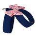 INDIGO TINKIE HARNESS W/PEACHES N' CREAM  HOUNDSTOOTH NOUVEAU BOW