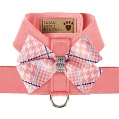 PEACHES N' CREAM GLEN HOUNDSTOOTH NOUVEAU BOW + PEACHES N' CREAM TINKIE HARNESS