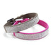 VIP BLING COLLAR FUSCHIA PINK/GRAY, Collars - Bones Bizzness